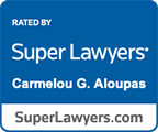 Logo Recognizing ALOUPAS LAW, PLLC's affiliation with Super Lawyers
